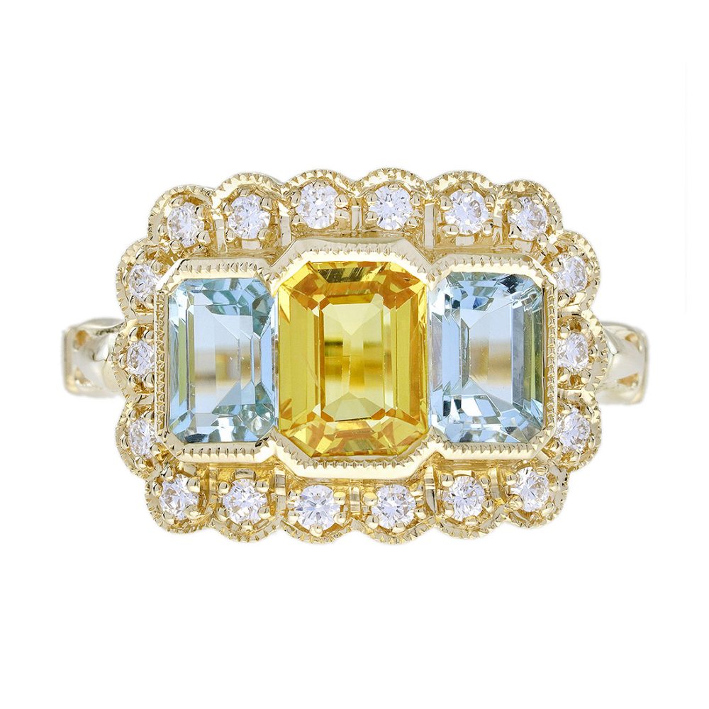 Sapphire Aquamarine Ring