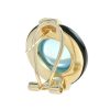 Cabochon Blue Topaz Onyx and Diamond Stud Earrings Back Cabochon Blue Topaz Onyx and Diamond Stud Earrings by Lilly M. JEWELERS Back