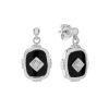 Art Deco Style Diamond Onyx Drop Earrings in Solid Gold Art Deco Style Diamond Onyx Drop Earrings in Solid Gold by Lilly M. JEWELERS