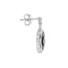 Art Deco Style Diamond Onyx Drop Earrings in Solid Gold Side Art Deco Style Diamond Onyx Drop Earrings in Solid Gold by Lilly M. JEWELERS Side