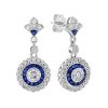 Art Deco Style Diamond and Sapphire Drop Earrings Diamond Drop Earring Art Deco Style in Solid Gold by Lilly M. JEWELERS