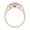 Art Deco Style Emerald Cut Amethyst Statement Ring with Pink Sapphire Aquamarine and Diamond in Solid Gold Under Gallery Art Deco Style Emerald Cut Amethyst Statement Ring with Pink Sapphire Aquamarine and Diamond in Solid Gold by Lilly M. JEWELERS Under Gallery