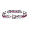 French Cut Ruby and Diamond Bracelet Back french cut ruby and diamond bracelet 14k gold back close