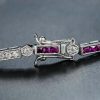 Ruby and Diamond Bracelet Back french cut ruby diamond bracelet 14k solid gold back near