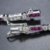Ruby and Diamond Bracelet Clip On french cut ruby diamond bracelet 14k solid gold clip on