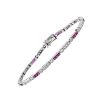 Ruby Diamond Art Deco Style Bracelet 2 Art Deco Style Ruby Diamond Bracelet in Solid Gold by Lilly M. JEWELERS