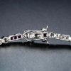 Ruby and Diamond Bracelet Back In french cut ruby diamond bracelet 14k solid gold in near