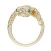 Marquise Emerald and Diamond Snake Statement Ring in Solid Gold Front Face Marquise Emerald and Diamond Snake Statement Ring in Solid Gold by Lilly M. JEWELERS Front Face