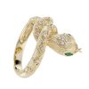 Marquise Emerald and Diamond Snake Statement Ring in Solid Gold Top Back Marquise Emerald and Diamond Snake Statement Ring in Solid Gold by Lilly M. JEWELERS Top Back