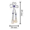 pearl-drop-earrings-14k-gold-size Pearl Sapphire and Diamond Drop Earrings Size