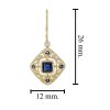 sapphire-drop-earrings-14k-gold-size Sapphire and Diamond Drop Earrings Size