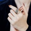 Multi-Gemstone Lizard Statement Ring