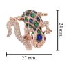 Sapphire Emerald Ruby and Diamond Statement Ring Size sapphire ruby emerald diamond statement ring 14k gold size