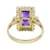 Square Amethyst Halo Ring with Diamond in Solid Gold Back Square Amethyst Halo Ring with Diamond in Solid Gold by Lilly M. JEWELERS Back
