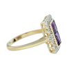 Square Amethyst Halo Ring with Diamond in Solid Gold Side Square Amethyst Halo Ring with Diamond in Solid Gold by Lilly M. JEWELERS Side