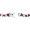 Square Ruby Diamond Bracelet Back On square ruby and diamond bracelet 14k gold back on