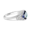 aquamarine-sapphire-diamond-engagement-ring-14k-white-gold-side Aquamarine and Blue Sapphire Engagement Ring Side
