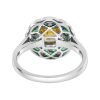 asscher-citrine-emerald-diamond-ring-art-deco-style-14k-gold-back Citrine Emerald Art Deco Style Ring Back
