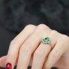 asscher-cut-emerald-diamond-engagement-ring-art-deco-style-14k-gold-on-body-side-near Emerald Cut Emerald Art Deco Style Ring on Body Side Near