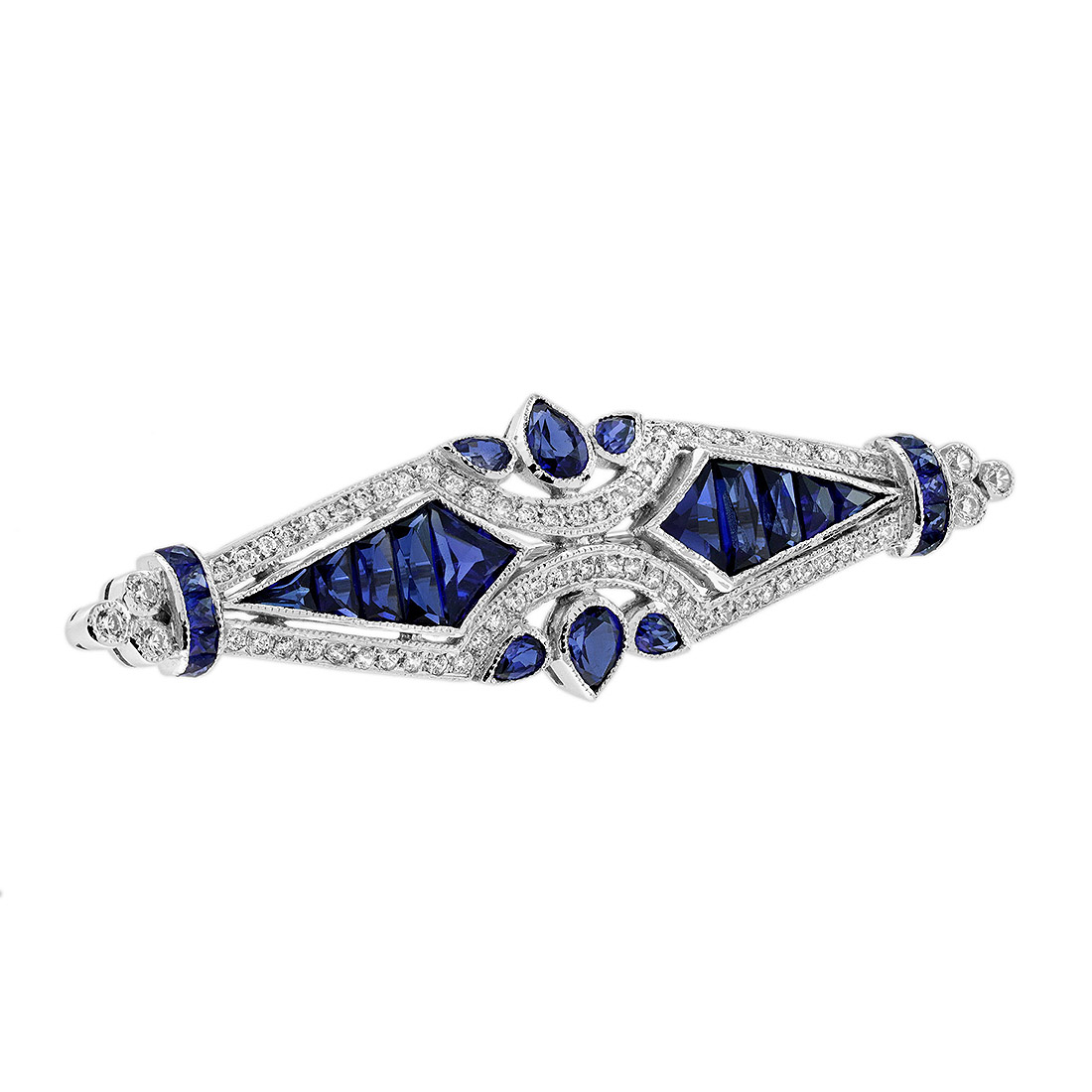 blue-sapphire-and-diamond-geomatric-art-deco-style-brooch-14k-gold-side Blue Sapphire and Diamond Brooch Side