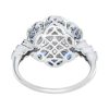 diamond-cluster-blue-sapphire-ring-art-deco-18k-white-gold-back Diamond Cluster and Blue Sapphire Art Deco Style Ring
