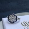 diamond-cluster-blue-sapphire-ring-art-deco-18k-white-gold-beauty Diamond Cluster and Blue Sapphire Art Deco Style Ring