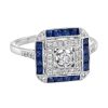 diamond-sapphire-halo-ring-art-deco-style-14k-white-gold-angled-view Diamond and Sapphire Art Deco Style Halo Ring Angled View