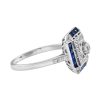 diamond-sapphire-halo-ring-art-deco-style-14k-white-gold-side Diamond and Sapphire Art Deco Style Halo Ring Side
