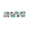emerald-ruby-sapphire-multi-gemstone-ring-vintage-style-14k-white-gold-front Emerald Ruby Sapphire Vintage Style Ring Front
