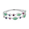 emerald-sapphire-and-ruby-eternity-14k-gold-ring-angled-view Emerald Ruby Sapphire Vintage Style Ring VDO
