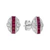 french-cut-ruby-diamond-stud-earrings-art-deco-style-14k-gold-front French Cut Ruby Art Deco Style Earrings VDO