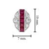 french-cut-ruby-diamond-stud-earrings-art-deco-style-14k-gold-size French Cut Ruby Art Deco Style Earrings Size