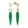 Green Agate Art Deco Style Earrings Green Agate Drop Earrings, Art Deco Style, Solid Gold by Lilly M. JEWELERS