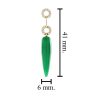 green-agate-diamond-drop-earrings-art-deco-style-14k-gold-size Green Agate Art Deco Style Earrings Size