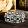 multi-gemstone-art-deco-bracelet-18k-white-gold-beauty-freont Multi Gemstone Art Deco Style Bracelet Beauty Front