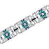 multi-gemstone-art-deco-bracelet-18k-white-gold-top-view Multi Gemstone Art Deco Style Bracelet Top View