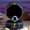 oval-blue-sapphire-diamond-engagement-ring-art-deco-style-14k-white-gold-beauty-front-distant Blue Sapphire Art Deco Style Engagement Ring Beauty Distant