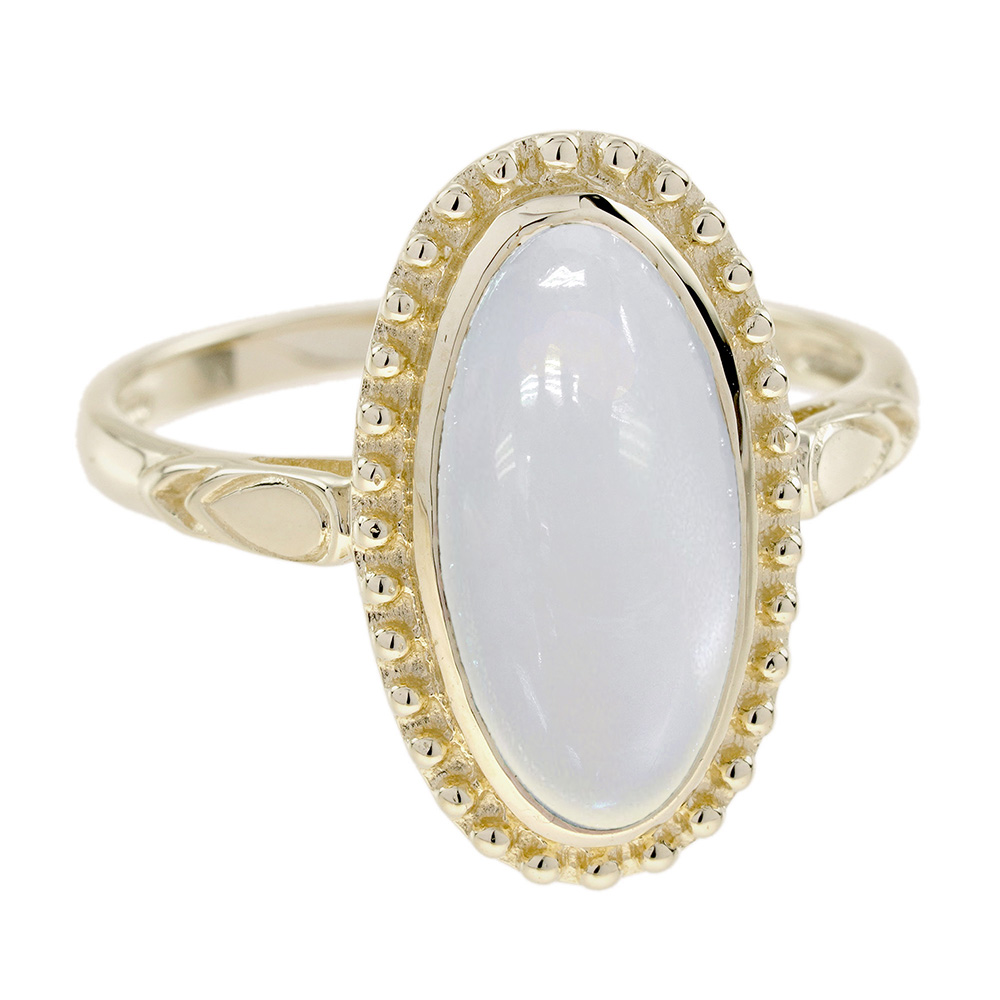 oval-moonstone-solitaire-ring-art-deco-style-9k-gold-angled-view Oval Moonstone Art Deco Style Ring Angled View