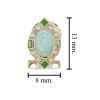 oval-opal-emerald-diamond-omega-back-earrings-art-deco-style-14k-gold-size Opal Emerald Art Deco Style Earrings Size
