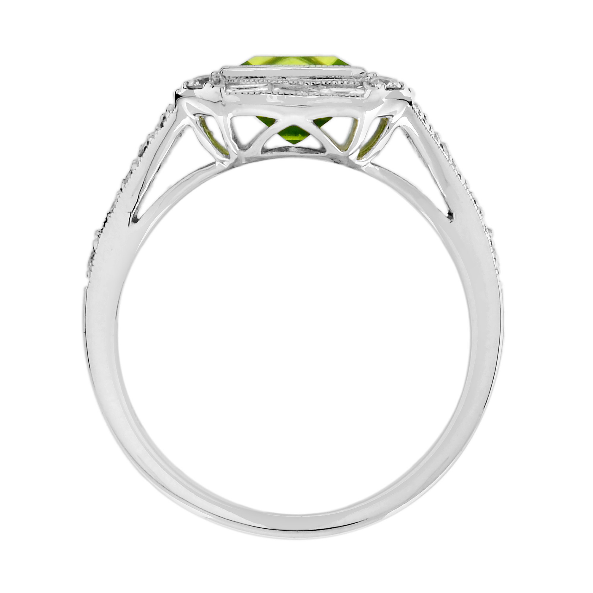 princess-peridot-diamond-ring-art-deco-style-14k-gold-under-gallery Peridot Diamond Art Deco Style Ring Under Gallery