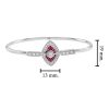round-brilliant-diamond-french-cut-ruby-bangle-art-deco-style-18k-gold-size Diamond and Ruby Art Deco Style Bangle Bracelet Size