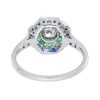 round-diamond-emerald-sapphire-target-ring-art-deco-style-18k-gold-back Diamond Emerald Sapphire Art Deco Style Ring Back
