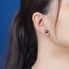 round-diamond-onyx-stud-earrings-art-deco-style-14k-white-gold-on-body-front-distant Diamond Onyx Art Deco Style Stud Earrings on Body Front Distant