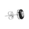 round-diamond-onyx-stud-earrings-art-deco-style-14k-white-gold-side Diamond Onyx Art Deco Style Stud Earrings Side