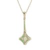 round-opal-emerald-diamond-necklace-art-deco-style-14k-gold-back Opal Emerald Art Deco Style Necklace Back