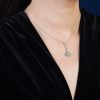 round-opal-emerald-diamond-necklace-art-deco-style-14k-gold-on-body-side-distant Opal Emerald Art Deco Style Necklace on Body Side Distant