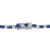 round-sapphire-diamond-tennis-bracelet-classic-18k-gold-back Sapphire and Diamond Classic Tennis Bracelet Back Lock